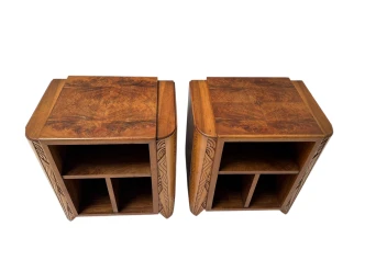 Two Art Deco Cabinets or Bed Side Tables, 1930s